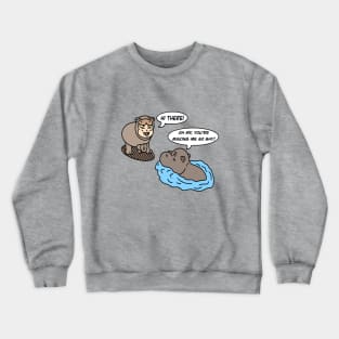 Funny cartoon hippopotamus cosplay Crewneck Sweatshirt